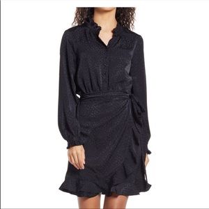 NWT Lilly Pulitzer Abriana Wrap Dress in Onyx/Black Size 0